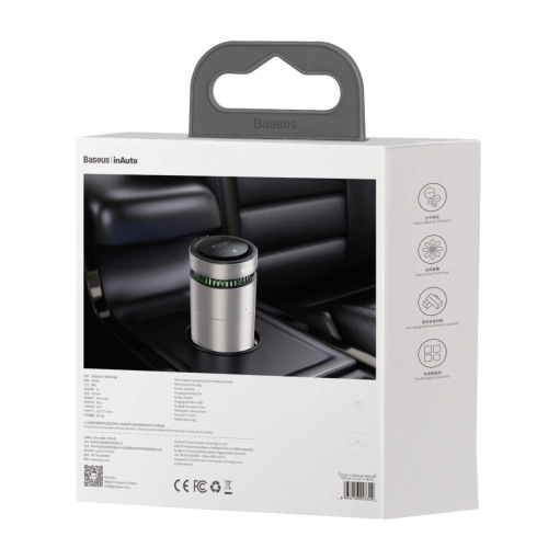 Buy Baseus car air purifier, with formaldehyde indicator (silver) - BSU1813SLV - {ean13} - Home Screen Store Europe