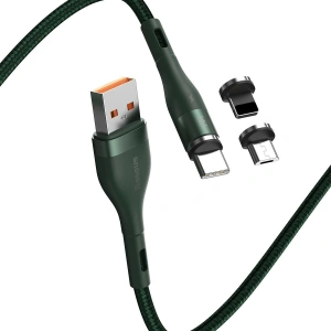 Kup Kabel USB Baseus Fast 4w1 USB do USB-C / Lightning / Micro 3A 1m (zelený) - BSU1814GRN - {ean13} - Sklep Home Screen
