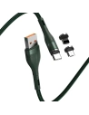 Kabel USB Baseus Fast 4w1 USB do USB-C / Lightning / Micro 3A 1m (zelený)