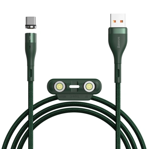 Kup Cablul USB Baseus Fast 4w1 USB la USB-C / Lightning / Micro 3A 1m (verde) - BSU1814GRN - {ean13} - Sklep Home Screen
