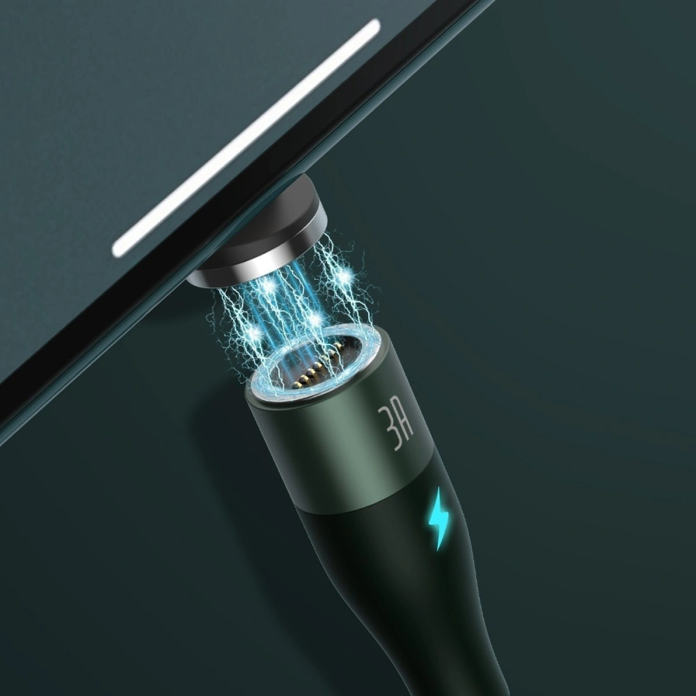 Kabel USB Baseus Fast 4w1 USB do USB-C / Lightning / Micro 3A 1m (zielony)