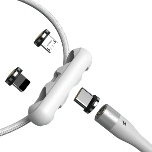 Buy USB Baseus Fast 4in1 USB to USB-C / Lightning / Micro 5A 1m (white) - BSU1815WHT - {ean13} - Home Screen Store Europe