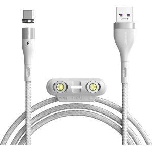 Buy USB Baseus Fast 4in1 USB to USB-C / Lightning / Micro 5A 1m (white) - BSU1815WHT - {ean13} - Home Screen Store Europe