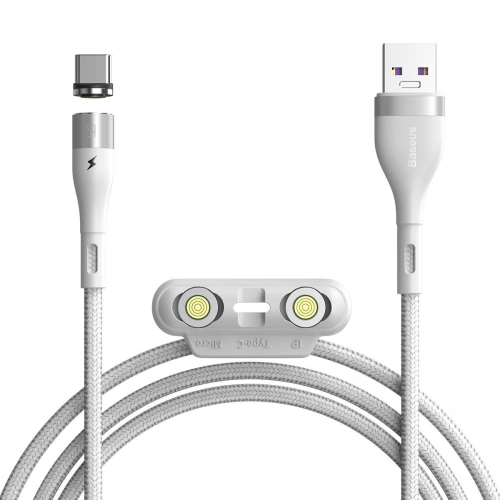 Kup Kabel USB Baseus Fast 4w1 USB do USB-C / Lightning / Micro 5A 1m (bílý) - BSU1815WHT - {ean13} - Sklep Home Screen