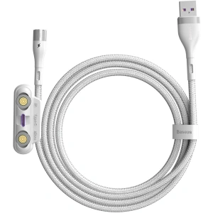 Buy USB Baseus Fast 4in1 USB to USB-C / Lightning / Micro 5A 1m (white) - BSU1815WHT - {ean13} - Home Screen Store Europe