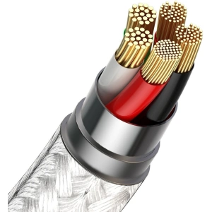 Kup Cablul USB Baseus Fast 4w1 USB la USB-C / Lightning / Micro 5A 1m (alb) - BSU1815WHT - {ean13} - Sklep Home Screen