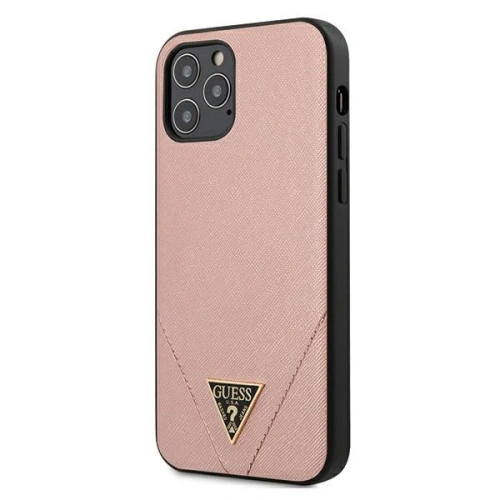 Kup Etui Guess GUHCP12MVSATMLPI Apple iPhone 12/12 Pro różowy/pink hardcase Saffiano - GUE697PNK - {ean13} - Sklep Home Screen