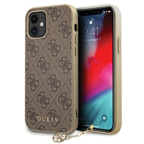 Kup Etui Guess GUHCP12SGF4GBR Apple iPhone 12 mini brązowy/brown hardcase 4G Charms Collection - GUE698BR - {ean13} - Sklep Home Screen