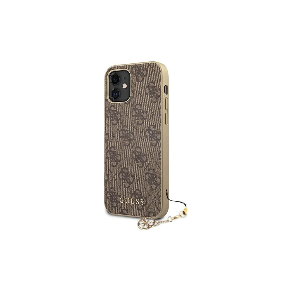 Etui Guess GUHCP12SGF4GBR Apple iPhone 12 mini brązowy/brown hardcase 4G Charms Collection