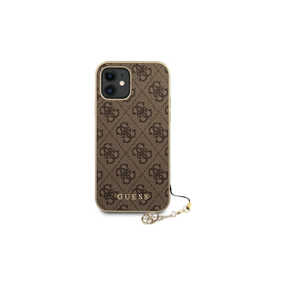 Etui Guess GUHCP12SGF4GBR Apple iPhone 12 mini brązowy/brown hardcase 4G Charms Collection