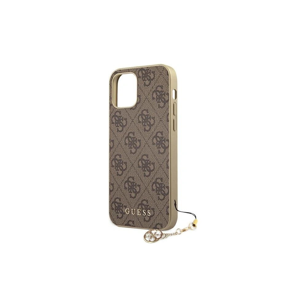 Etui Guess GUHCP12SGF4GBR Apple iPhone 12 mini brązowy/brown hardcase 4G Charms Collection