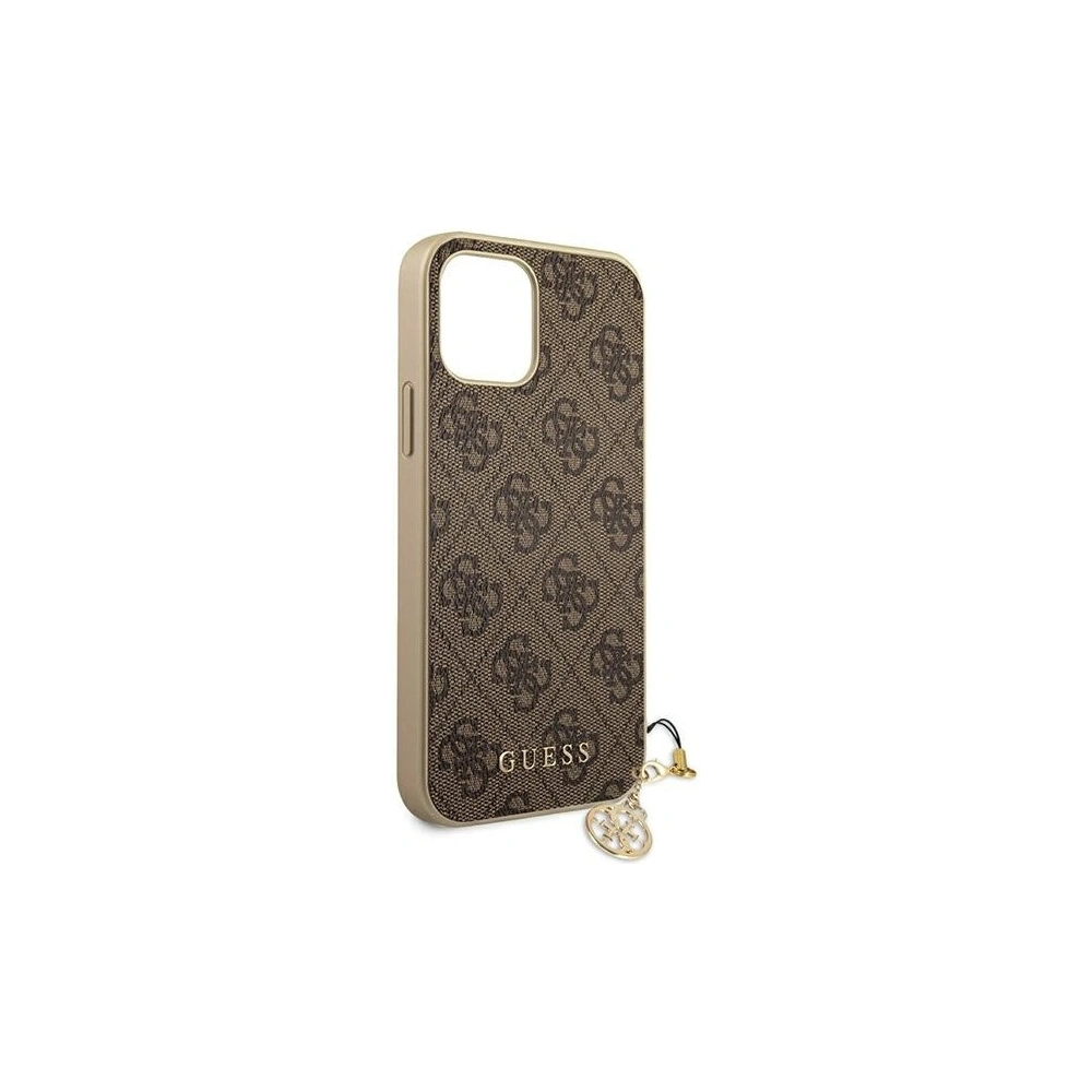 Etui Guess GUHCP12SGF4GBR Apple iPhone 12 mini brązowy/brown hardcase 4G Charms Collection