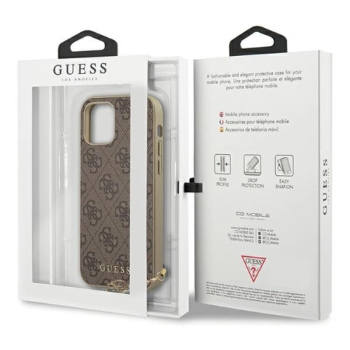 Kup Etui Guess GUHCP12SGF4GBR Apple iPhone 12 mini brązowy/brown hardcase 4G Charms Collection - GUE698BR - {ean13} - Sklep Home Screen