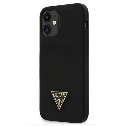 Kup Etui Guess GUHCP12SLSTMBK Apple iPhone 12 mini negru/czarny hardcase Silicon Triunghi Logo - GUE701BLK - {ean13} - Sklep Home Screen