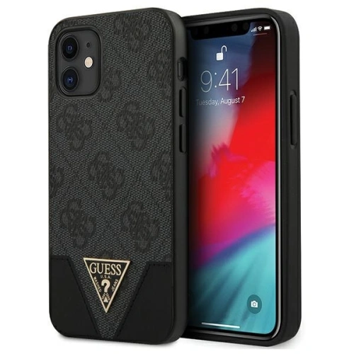 Kup Etui Guess GUHCP12SPU4GHBK Apple iPhone 12 mini szürke/grey hardcase 4G Triangle Collection - GUE703GRY - {ean13} - Sklep Home Screen