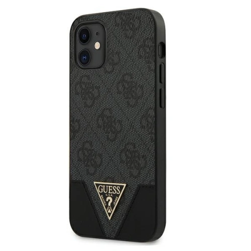 Kup Guess Apple Tasche GUHCP12SPU4GHBK iPhone 12 mini grau/grau Hartschale 4G Triangle Collection - GUE703GRY - {ean13} - Sklep Home Screen