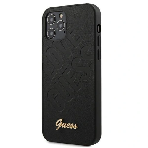 Kup Guess Apple Tasche GUHCP12SPUILGBK iPhone 12 mini schwarz/schwarz Hardcase Iridescent Love Script Gold Logo - GUE705BLK - {ean13} - Sklep Home Screen