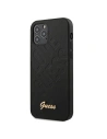 Guess Apple Tasche GUHCP12SPUILGBK iPhone 12 mini schwarz/schwarz Hardcase Iridescent Love Script Gold Logo