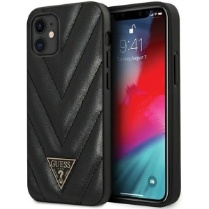 Kup Etui Guess GUHCP12SPUVQTMLBK Apple iPhone 12 mini czarny/black hardcase V-Quilted Collection - GUE708BLK - {ean13} - Sklep Home Screen