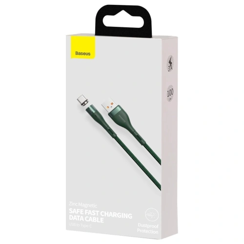 Kup Kabel magnetyczny USB - USB-C Baseus Zinc 5A 1m (zielony) - BSU1820GRN - {ean13} - Sklep Home Screen