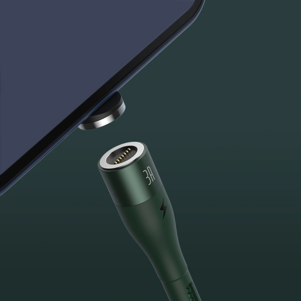 Kabel magnetyczny USB - USB-C Baseus Zinc 5A 1m (zielony)