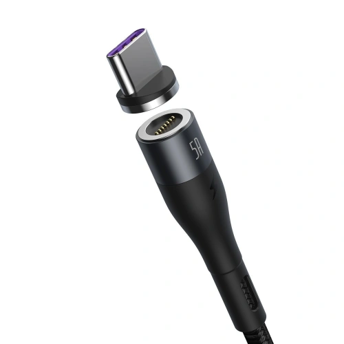 Kup USB - USB-C mágneses kábel Baseus Zinc 5A 1m (szürke-fekete) - BSU1821GRYBLK - {ean13} - Sklep Home Screen