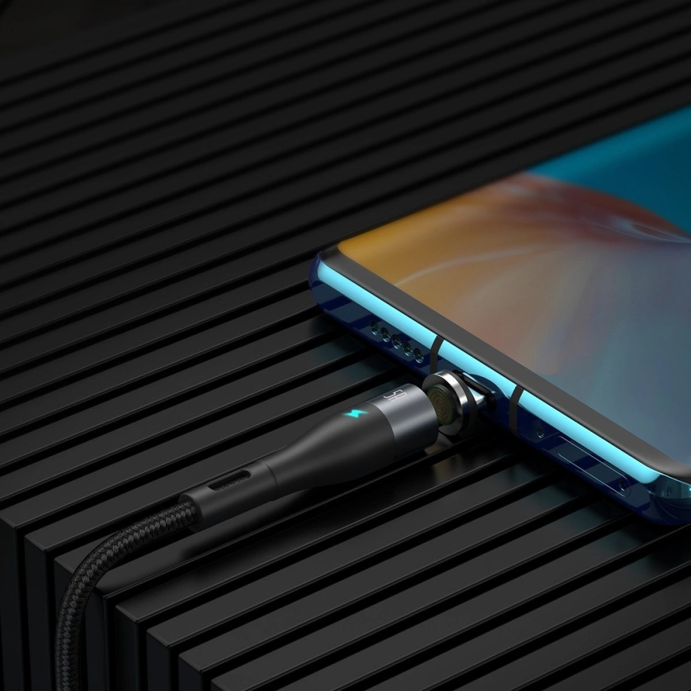 Kabel magnetyczny USB - USB-C Baseus Zinc 5A 1m (szaro-czarny)