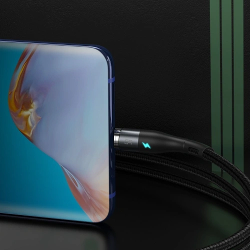 Kup USB - USB-C mágneses kábel Baseus Zinc 5A 1m (szürke-fekete) - BSU1821GRYBLK - {ean13} - Sklep Home Screen