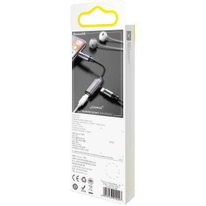 Adapter Audio Baseus L55 Lightning do 2x Lightning (srebrny)