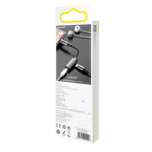 Kup Adapter Audio Baseus L55 Lightning la 2x Lightning (argintiu) - BSU1822SLV - {ean13} - Sklep Home Screen