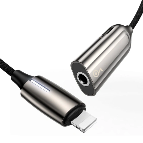 Kup Adapter Audio Baseus L56 Lightning la Jack 3.5mm și Lightning (argintiu) - BSU1823SLV - {ean13} - Sklep Home Screen