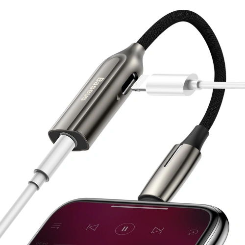 Kup Adapter Audio Baseus L56 Lightning do Jack 3.5mm i Lightning (srebrny) - BSU1823SLV - {ean13} - Sklep Home Screen