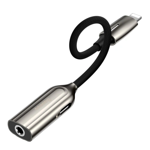 Buy Audio Baseus L56 Lightning adapter for 3.5mm Jack and Lightning (silver) - BSU1823SLV - {ean13} - Home Screen Store Europe