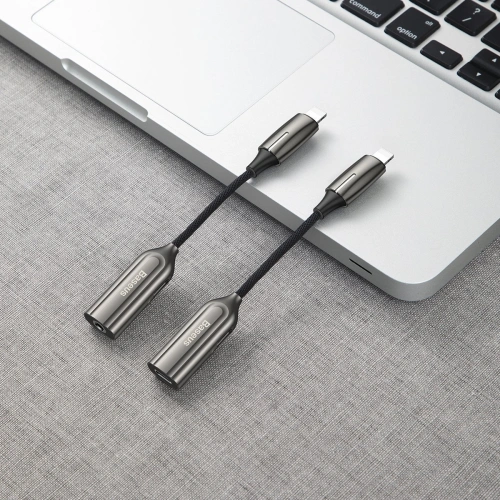 Buy Audio Baseus L56 Lightning adapter for 3.5mm Jack and Lightning (silver) - BSU1823SLV - {ean13} - Home Screen Store Europe