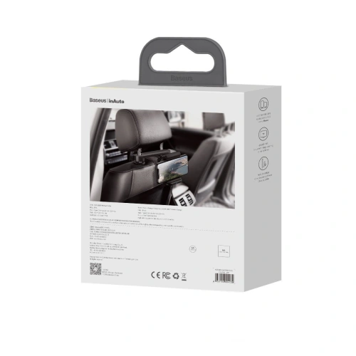 Kup Baseus Auto-Kopfstützenhalterung für Handy Energy mit Ladegerät (Schwarz) - BSU1826BLK - {ean13} - Sklep Home Screen