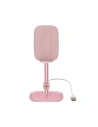 Stativ telescopic Baseus cu încărcător wireless pentru telefon/tabletă (roz)
