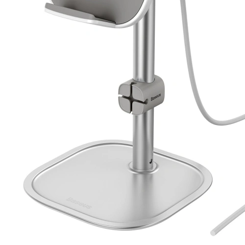 Buy Baseus Literary Youth Desktop Bracket (Telescopic with Wireless Charging) Silver - BSU1829SLV - {ean13} - Home Screen Store Europe