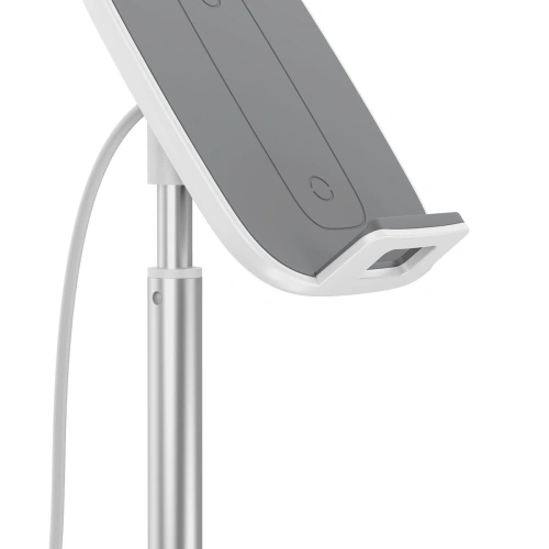 Buy Baseus Literary Youth Desktop Bracket (Telescopic with Wireless Charging) Silver - BSU1829SLV - {ean13} - Home Screen Store Europe