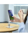 Buy Baseus Literary Youth Desktop Bracket (Telescopic with Wireless Charging) Silver - BSU1829SLV - {ean13} - Home Screen Store Europe