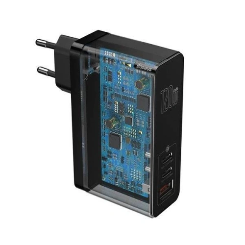 Kup Încărcător de rețea Baseus GaN C+C+U, 120W, UE (negru) - BSU1836BLK - {ean13} - Sklep Home Screen