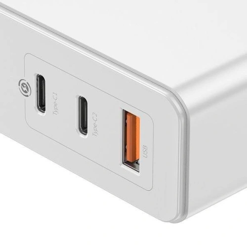 Buy Baseus GaN C+C+U, 120W, EU (white) mains charger - BSU1837WHT - {ean13} - Home Screen Store Europe