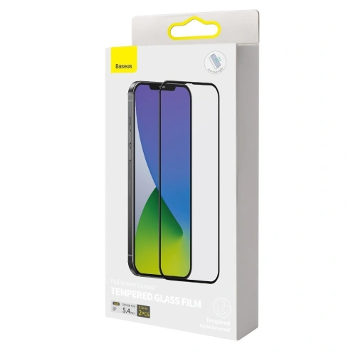 Kup Szkło hartowane z filtrem światła niebieskiego 0.3mm Baseus Apple iPhone 12 mini (2szt.) czarne - BSU1842 - {ean13} - Sklep Home Screen