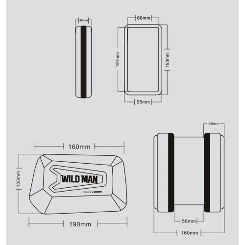 Kup WildMan Hardpouch Fahrradhalterung XL Schwarz - WLD005BLK - {ean13} - Sklep Home Screen