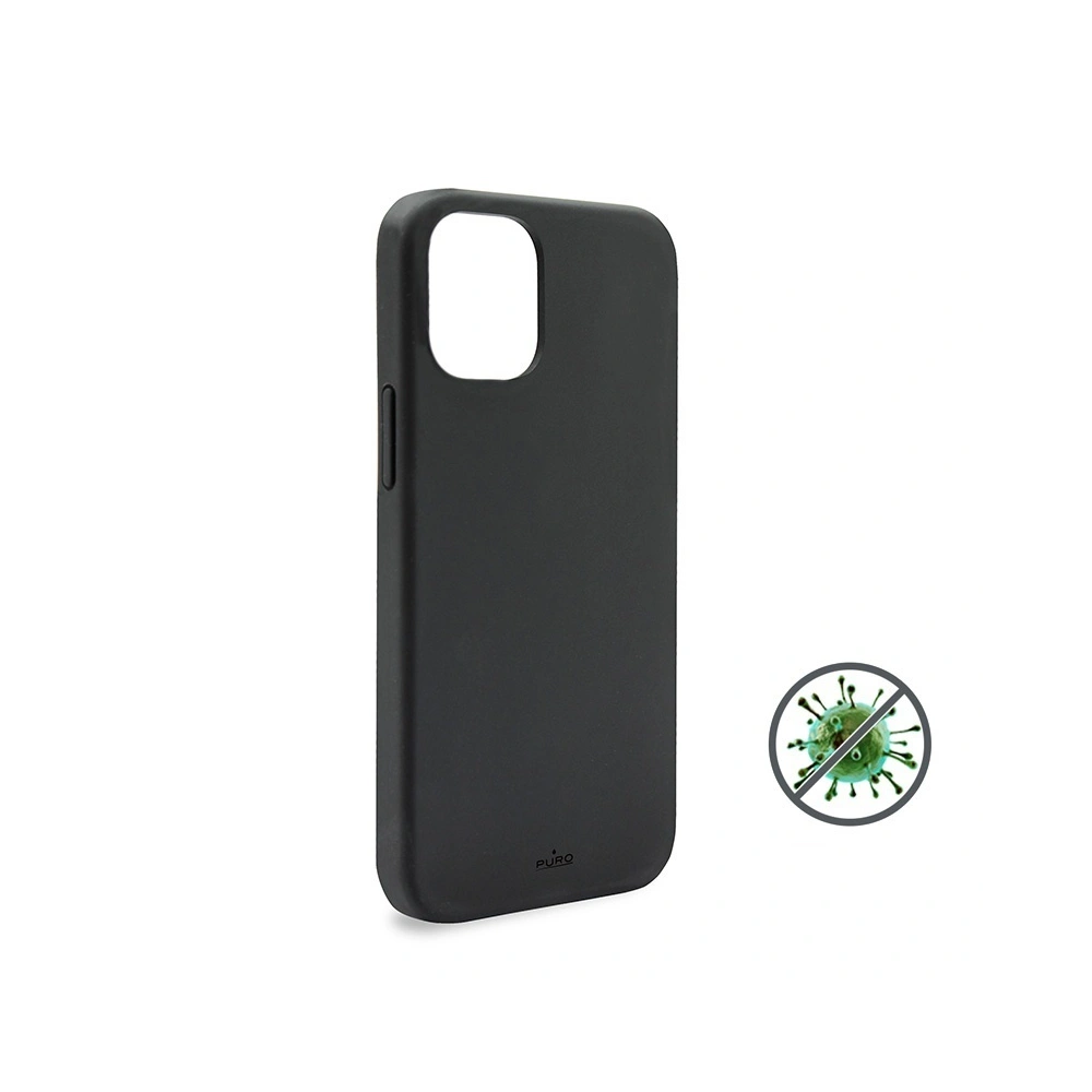 Etui PURO ICON Anti-Microbial Cover Apple iPhone 12 mini (czarny)