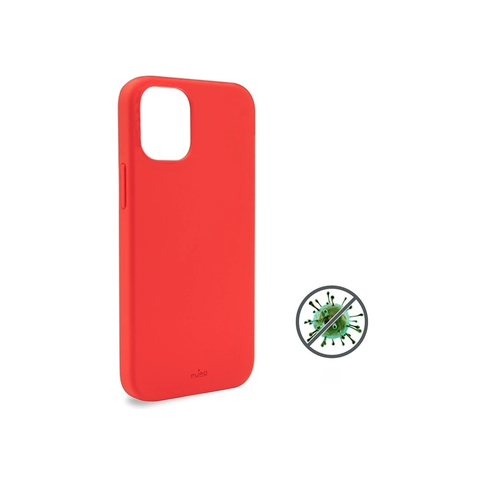 Etui PURO ICON Anti-Microbial Cover Apple iPhone 12 mini (czerwony)