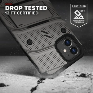 Kup Páncélozott tok Zizo Bolt Cover Apple iPhone 12 mini 9H üveggel a kijelzőn + állvány és övhurok (szürke) - ZIZ047GRY - {ean13} - Sklep Home Screen
