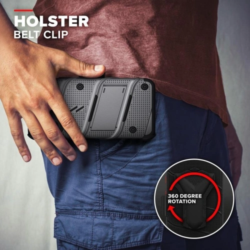 Kup Páncélozott tok Zizo Bolt Cover Apple iPhone 12 mini 9H üveggel a kijelzőn + állvány és övhurok (szürke) - ZIZ047GRY - {ean13} - Sklep Home Screen