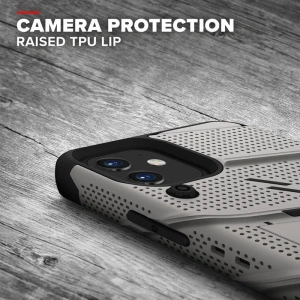 Kup Páncélozott tok Zizo Bolt Cover Apple iPhone 12 mini 9H üveggel a kijelzőn + állvány és övhurok (szürke) - ZIZ047GRY - {ean13} - Sklep Home Screen