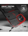 Kup Panzergeländehülle Zizo Bolt Cover Apple iPhone 12 mini mit 9H Glas für den Bildschirm + Ständer & Gurtclip (schwarz/rot) - ZIZ048BLKRED - {ean13} - Sklep Home Screen