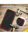 Kup Pancerne etui Zizo Bolt Cover Apple iPhone 12 mini ze szkłem 9H na ekran + podstawka & uchwyt do paska (czarny/czerwony) - ZIZ048BLKRED - {ean13} - Sklep Home Screen
